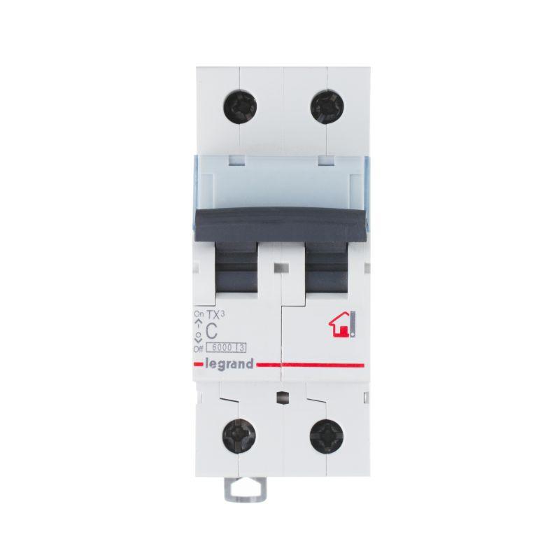 Выключатель автоматический модульный 2п C 63А 6кА TX3 6000 2мод. 230/400В Leg 404048