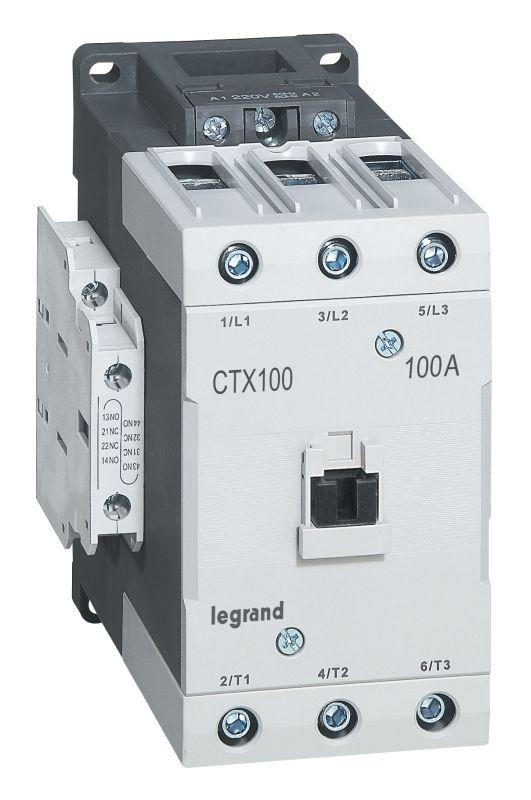 Контактор Legrand CTX-3 3P 100А 2НО 2HЗ~230В торц. зажим 416236