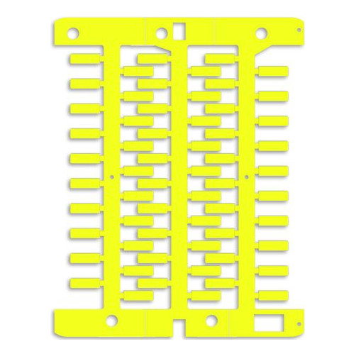 Маркировка для провода, жесткая, для трубочек. 4х12мм. Желтая (упак. 1500шт)