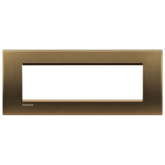 Рамка 7 модулей BTicino LIVING LIGHT, бронзовый, LNA4807BZ