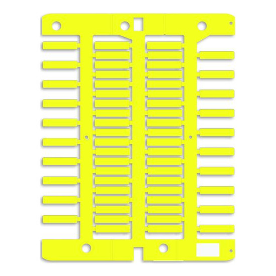 Маркировка для провода, жесткая, для трубочек. 4х18мм. Желтая (упак. 1500шт)